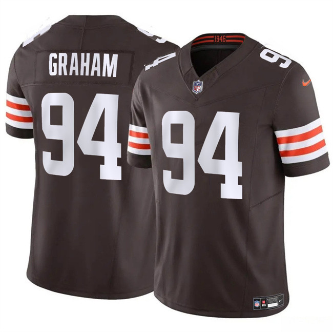 Men's Cleveland Browns #94 Mason Graham 2025 Draft F.U.S.E. Vapor Limited Stitched Football Jersey